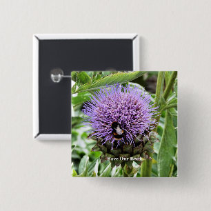 BÓTON QUADRADO 5.08CM ABELHAS