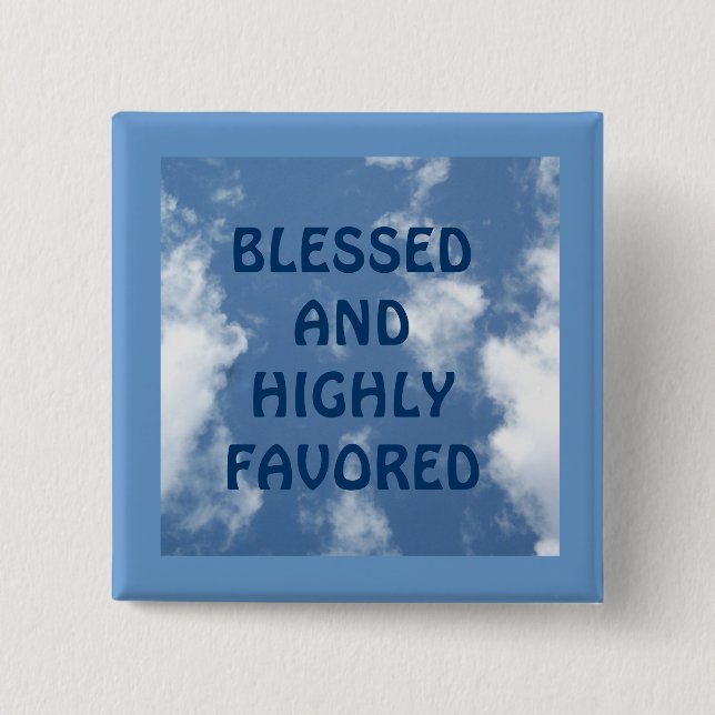 Bóton Quadrado 5.08cm Abençoado_ (Frente)