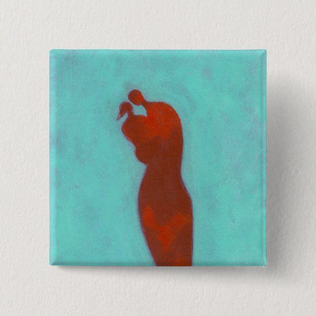 Bóton Quadrado 5.08cm Abraço do casal (Frente)