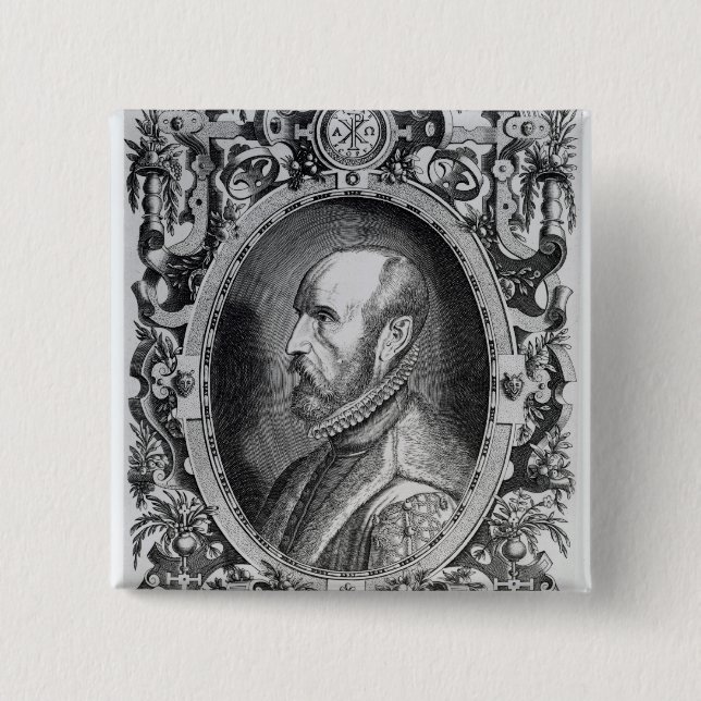 Bóton Quadrado 5.08cm Abraham Ortelius (Frente)