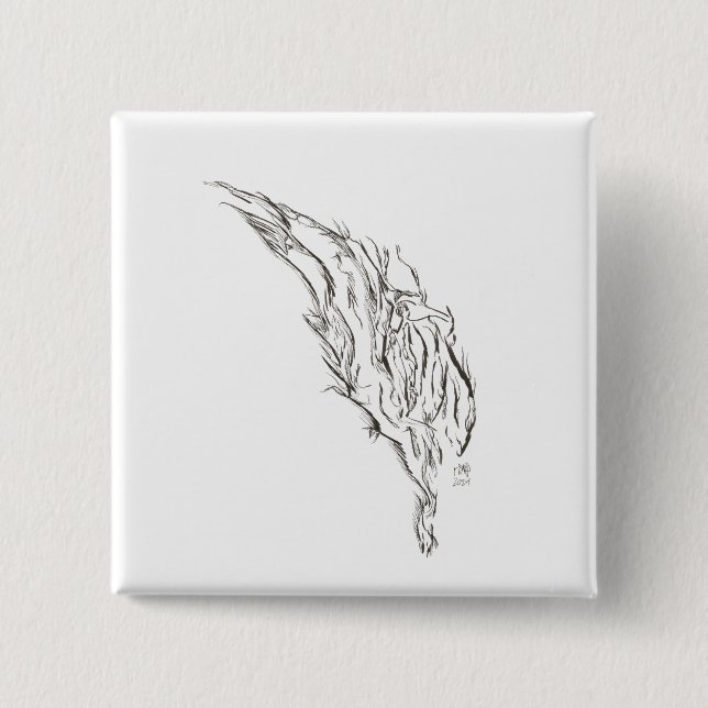 Bóton Quadrado 5.08cm abstract (Frente)