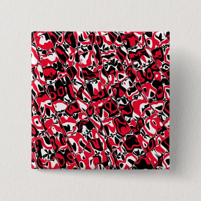 Bóton Quadrado 5.08cm Abstrato Mosaico (Frente)