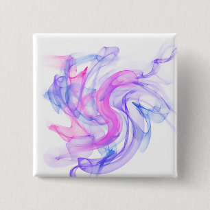 Bóton Quadrado 5.08cm Abstrato Smoke na água