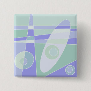 Bóton Quadrado 5.08cm Abstrato Surfing Pastel Purple Green