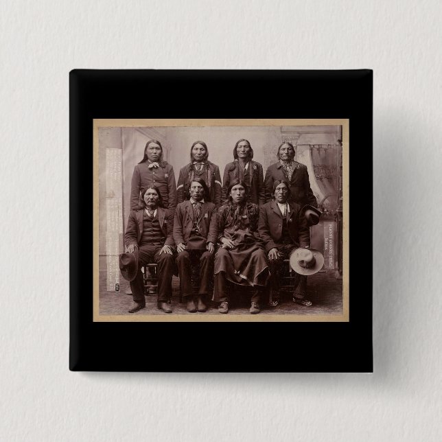 Bóton Quadrado 5.08cm Abundância de HorsesTrial 1890 (Frente)