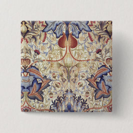 Bóton Quadrado 5.08cm Acanthus (por William Morris)