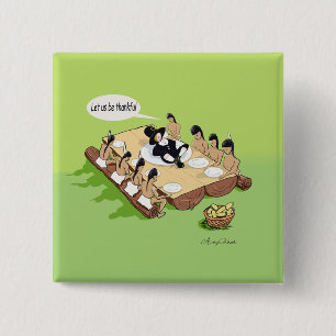 Bóton Quadrado 5.08cm Acção de graças do nativo americano