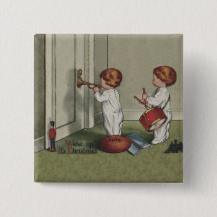 Bóton Quadrado 5.08cm Acordar É Natal