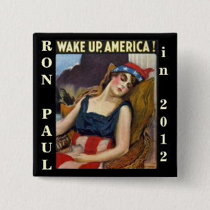 Bóton Quadrado 5.08cm ACORDE AMÉRICA Ron Paul 2012