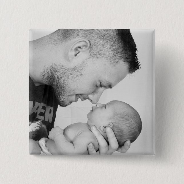 Bóton Quadrado 5.08cm Adicionar Sua Própria Foto Personalizada (Frente)