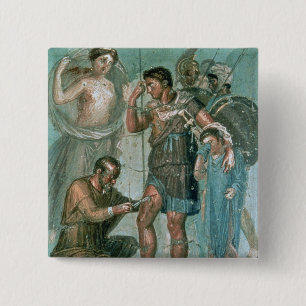 Bóton Quadrado 5.08cm Aeneas feriu, de Pompeii