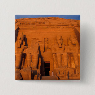 Bóton Quadrado 5.08cm AF, Egito, Abu Simbel. Fachada ao pôr do sol, Gran