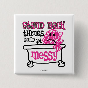 Bóton Quadrado 5.08cm Afaste-se