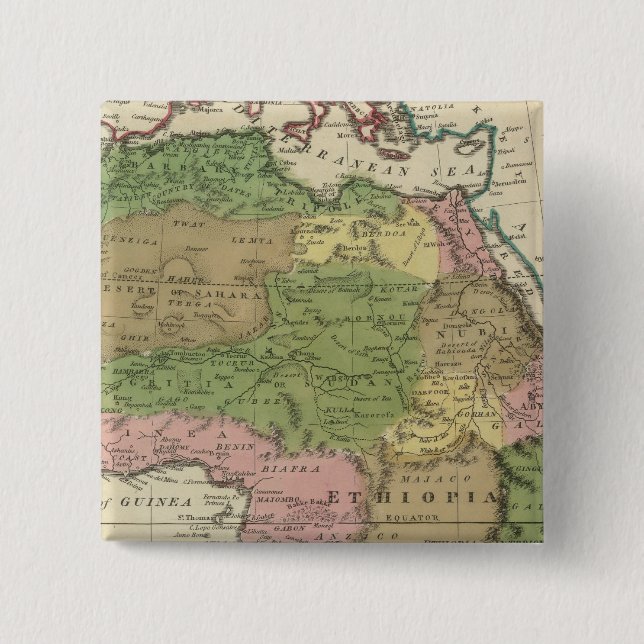 Bóton Quadrado 5.08cm África 2 (Frente)