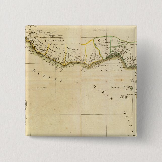 Bóton Quadrado 5.08cm África Ocidental e Central (Frente)