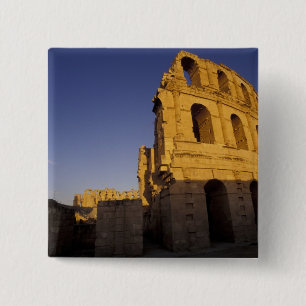 Bóton Quadrado 5.08cm África, Tunísia, El Jem. Ruínas de um Romano
