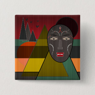 Bóton Quadrado 5.08cm africano