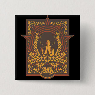 Bóton Quadrado 5.08cm Afro do funk da paz