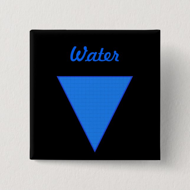 Bóton Quadrado 5.08cm Água (Frente)