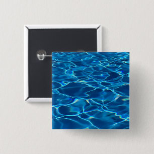 Bóton Quadrado 5.08cm Água Piscina Azul Escura