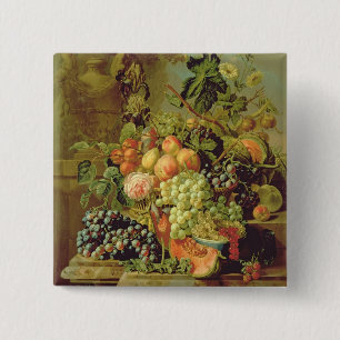Bóton Quadrado 5.08cm Ainda vida da fruta