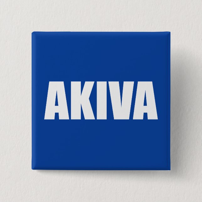 Bóton Quadrado 5.08cm Akiva (Frente)