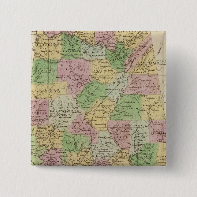 Bóton Quadrado 5.08cm Alabama (Frente)