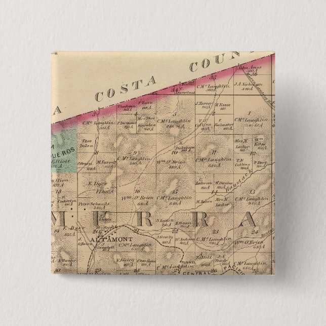 Bóton Quadrado 5.08cm Alameda Co 8 (Frente)