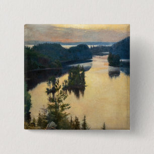 Bóton Quadrado 5.08cm Albert Edelsense - Kaukola Ridge em Sunset