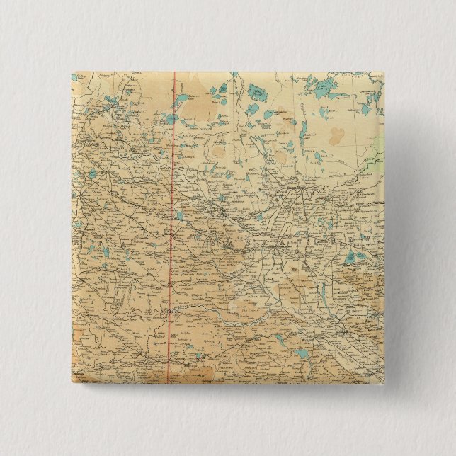 Bóton Quadrado 5.08cm Alberta e Saskatchewan (Frente)