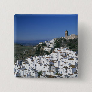 Bóton Quadrado 5.08cm Aldeia branca de Casares, Andaluzia, Espanha 2
