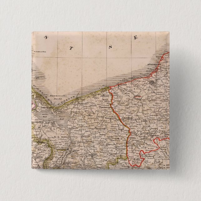 Bóton Quadrado 5.08cm Alemanha, Polônia 2 (Frente)