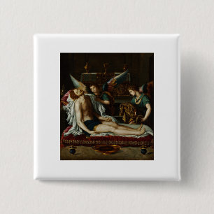 Bóton Quadrado 5.08cm Alessandro Allori - Corpo do Cristo inocentado por