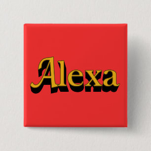 Bóton Quadrado 5.08cm Alexa Button