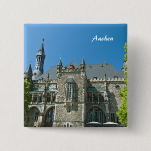 Bóton Quadrado 5.08cm Alfinete de Aachen