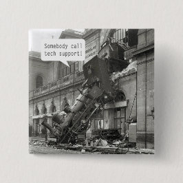 Bóton Quadrado 5.08cm Alguém Ligue para o comboio de apoio técnico