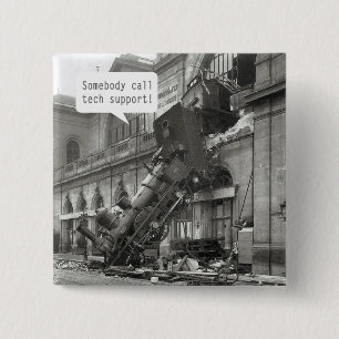 Bóton Quadrado 5.08cm Alguém Ligue para o comboio de apoio técnico