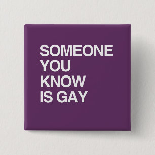 BÓTON QUADRADO 5.08CM ALGUÉM VOCÊ KNOW É ALEGRE