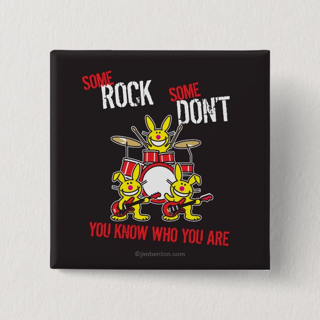 Bóton Quadrado 5.08cm Alguma rocha (Frente)