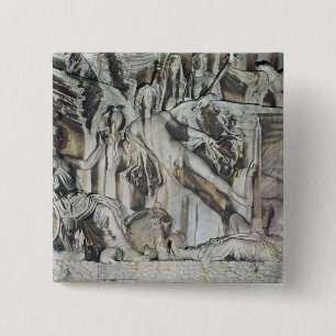 Bóton Quadrado 5.08cm Alivio do Apotheosis do imperador Antoninus