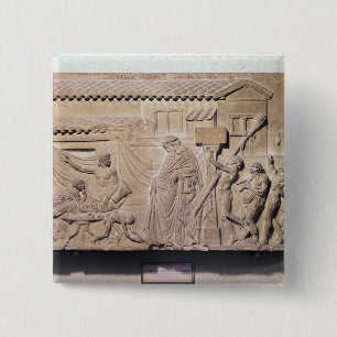 Bóton Quadrado 5.08cm Alivio que descreve Dionysus na casa de