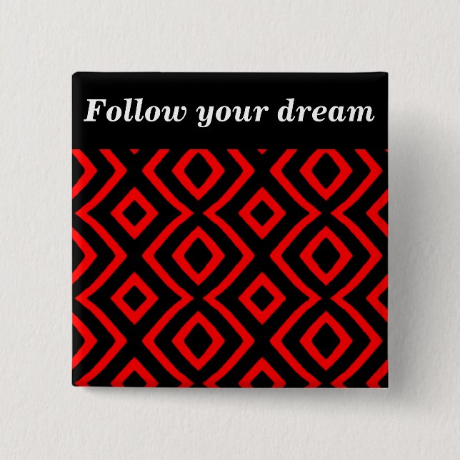 Bóton Quadrado 5.08cm Allow-Red_ (Frente)