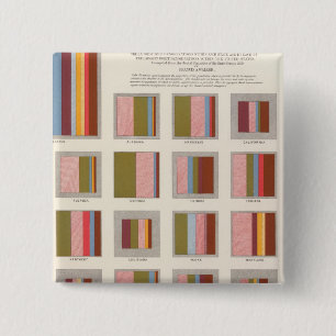 Bóton Quadrado 5.08cm Alojamento da Igreja, Litografia Estatística dos 