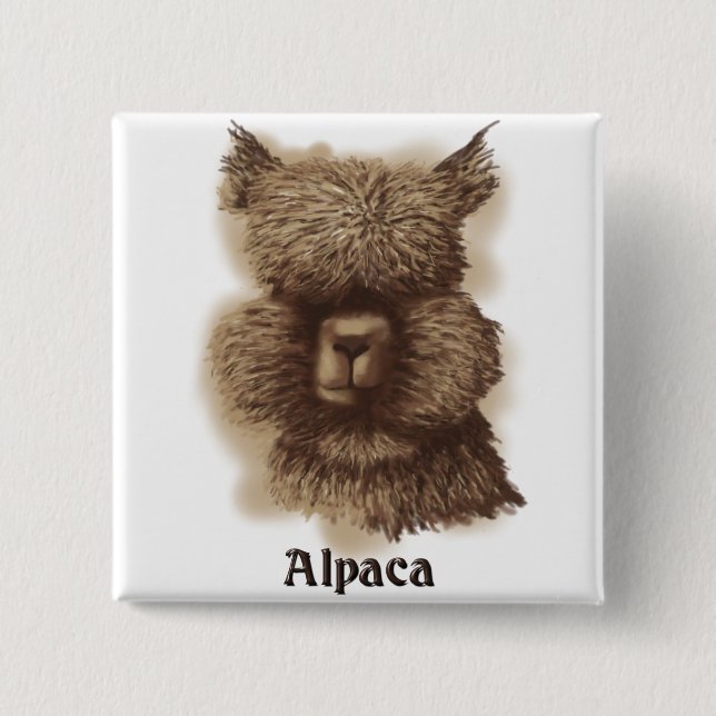 Bóton Quadrado 5.08cm Alpaca (Frente)