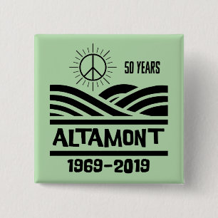 Bóton Quadrado 5.08cm Altamont Speedway 1969-2019 50º Aniversário