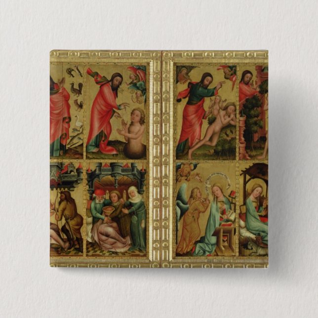 Bóton Quadrado 5.08cm Altar alto de St Peter em Hamburgo (Frente)