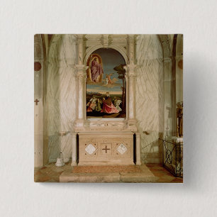 Bóton Quadrado 5.08cm Altarpiece do St. Christina