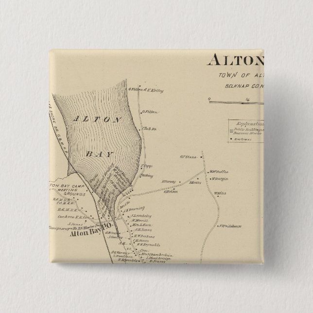 Bóton Quadrado 5.08cm Alton PO (Frente)