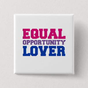 Bóton Quadrado 5.08cm Amante das oportunidades iguais
