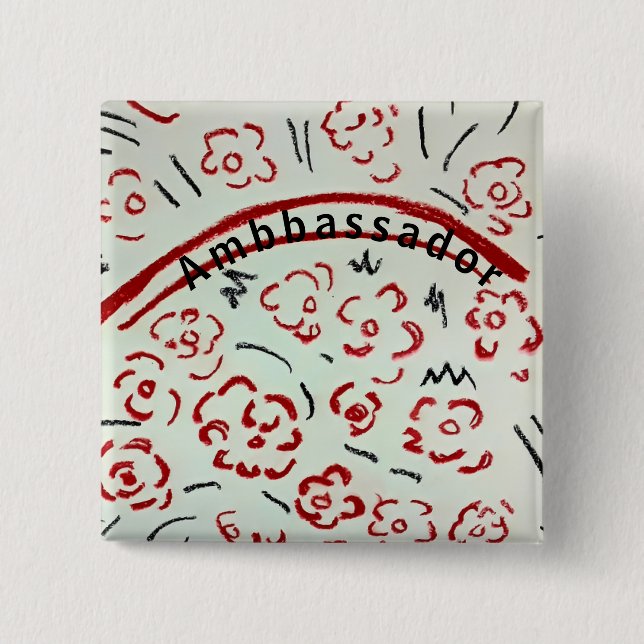 Bóton Quadrado 5.08cm Ambassador (Frente)